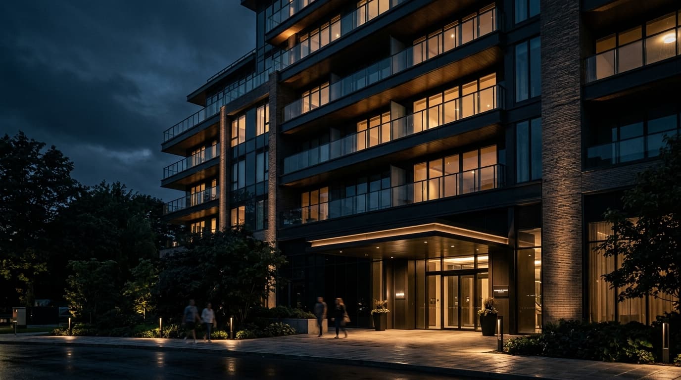 Modern apartment building